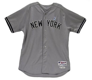 2012 Derek Jeter Game-Used  Fathers Day Yankees Road Jersey (MLB Auth and Steiner)